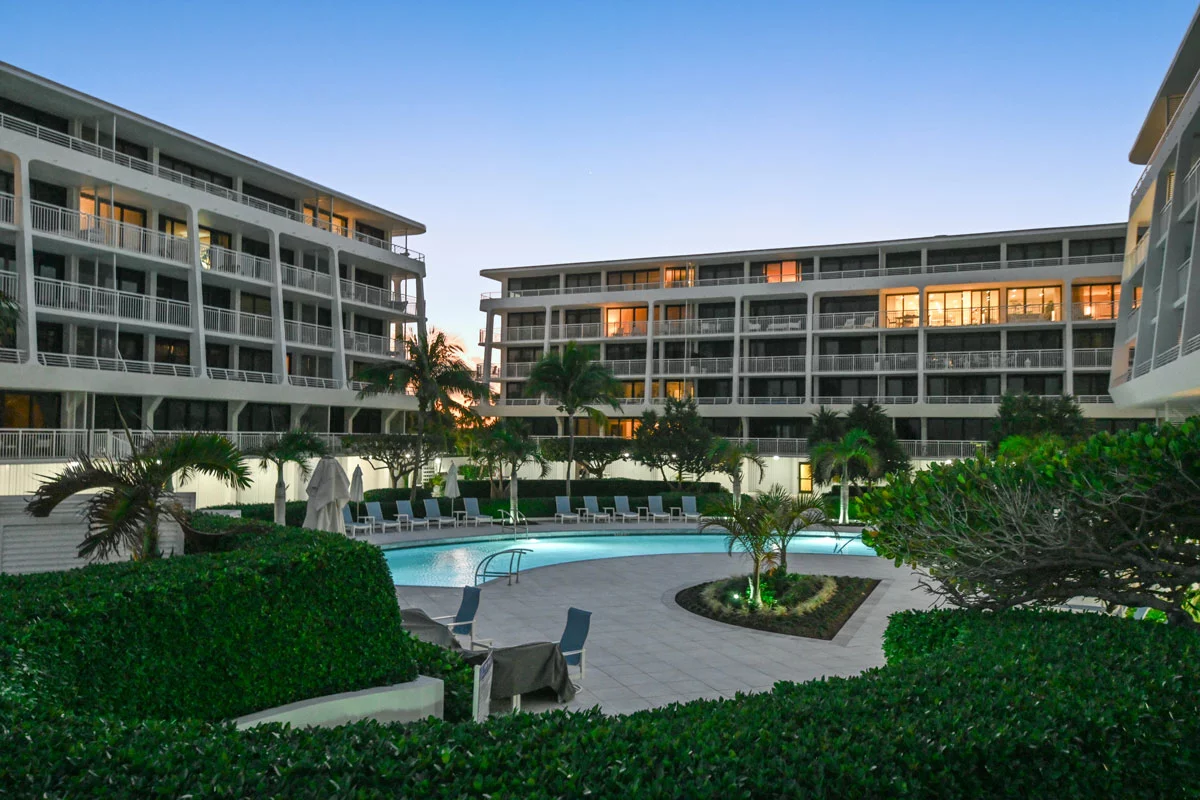 Finished condominium pool amenity environment by Spado Construction