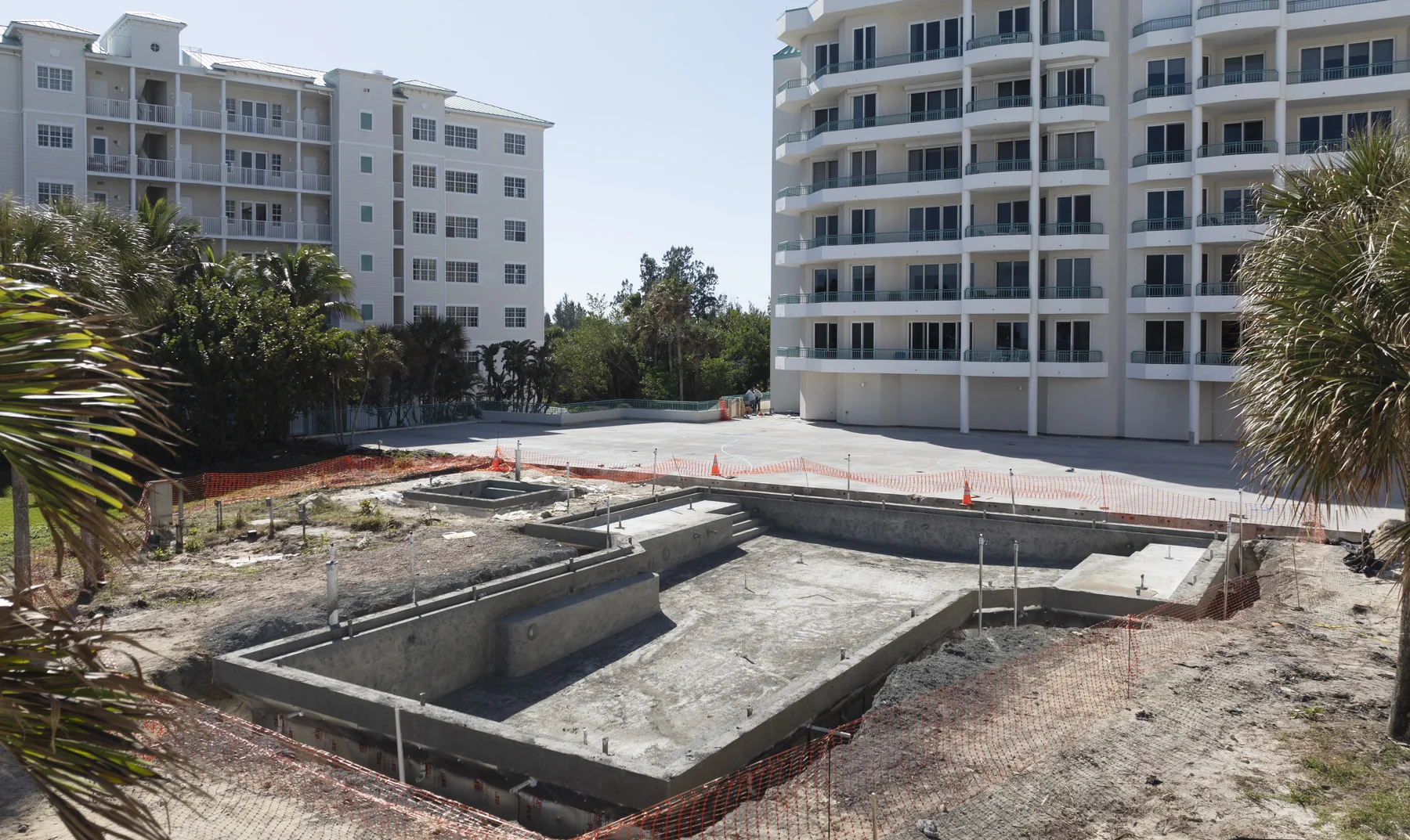 Ocean Club Jupiter pool shell and concrete renovation progress