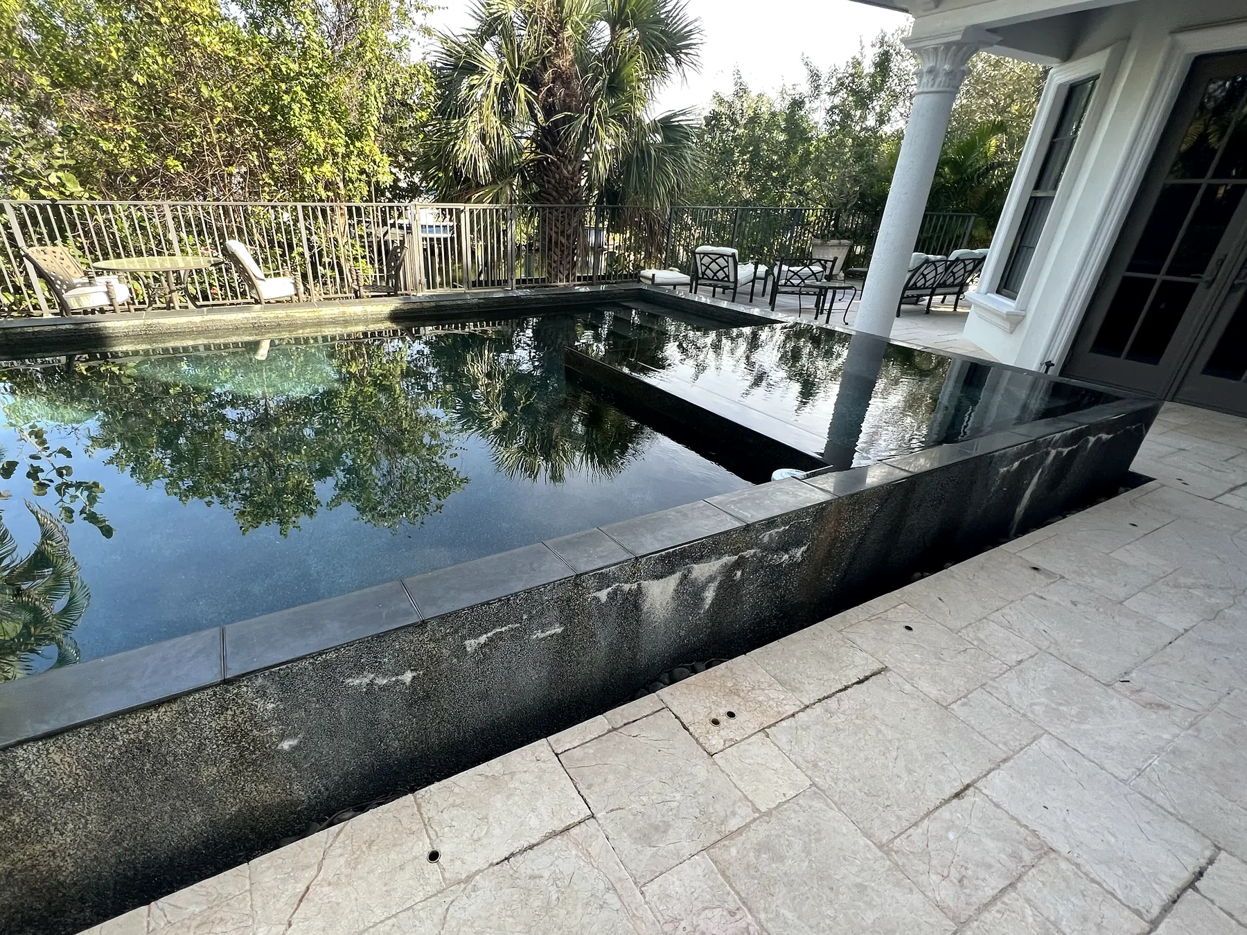 Coastal Key raised pool pre-renovation condition