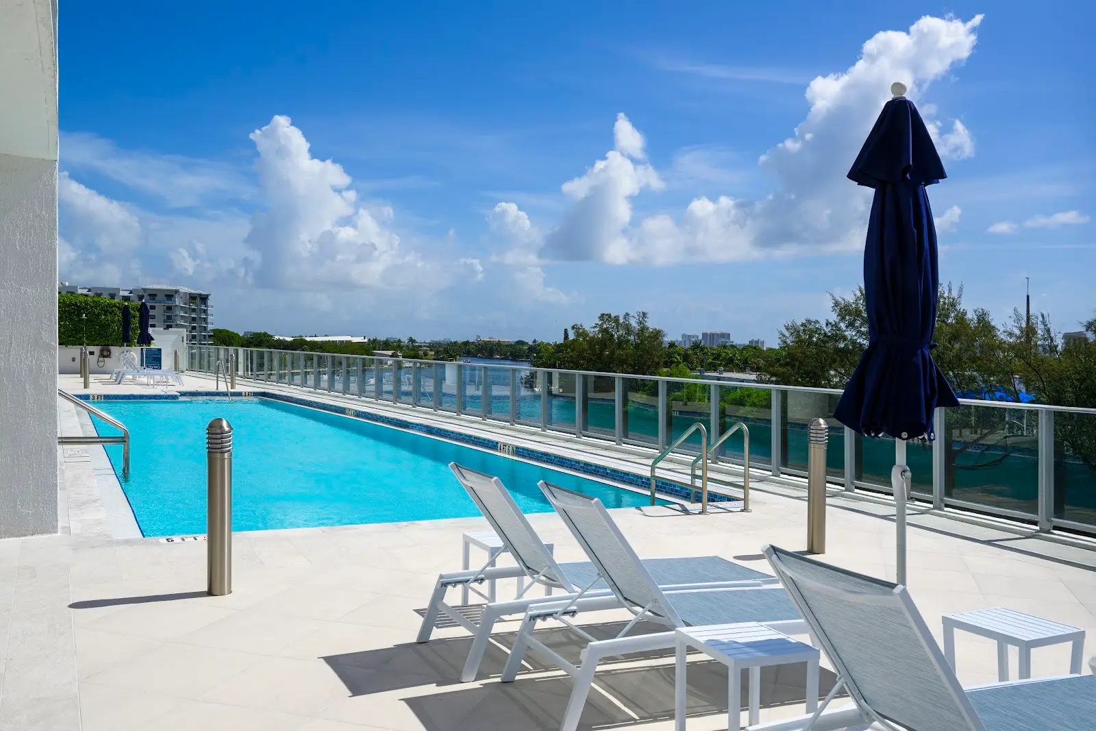 Elevated pool and condominium facade project